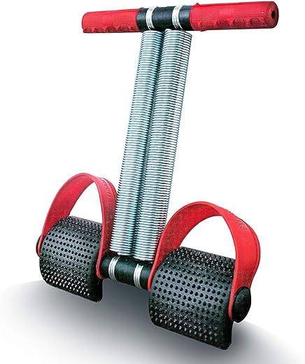 Boldfit Double Spring Tummy Trimmer Men and Women for Abs Workout Stomach Exercise Machine for Women and Men Exercise in Gym, Home for Abdominal, Belly Exercise Waist Trimmer, Tummy Twister Red