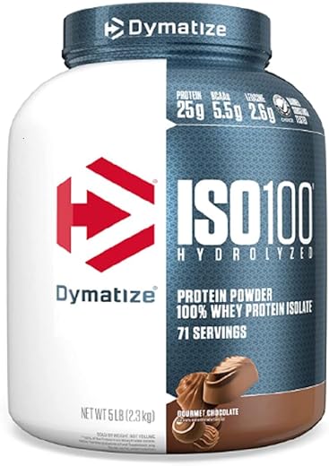 Dymatize Nutrition ISO 100 Whey Protein Isolate Powder - 2.26 kg (Gourmet Chocolate)