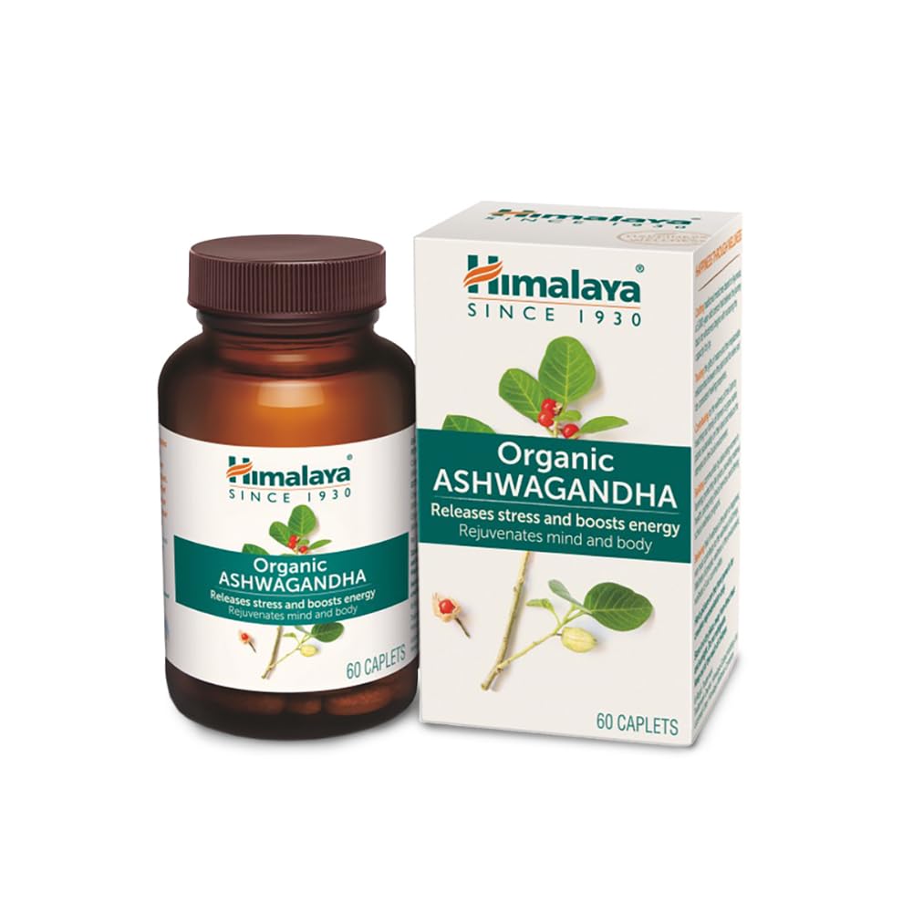 Himalaya Organic Ashwagandha 670mg |Helps Release Stress | Rejuvenates Mind and Body | General Wellness | Pack of 60